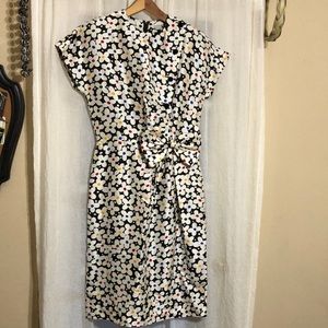 NWT Colorful Vintage Silk Floral Dress